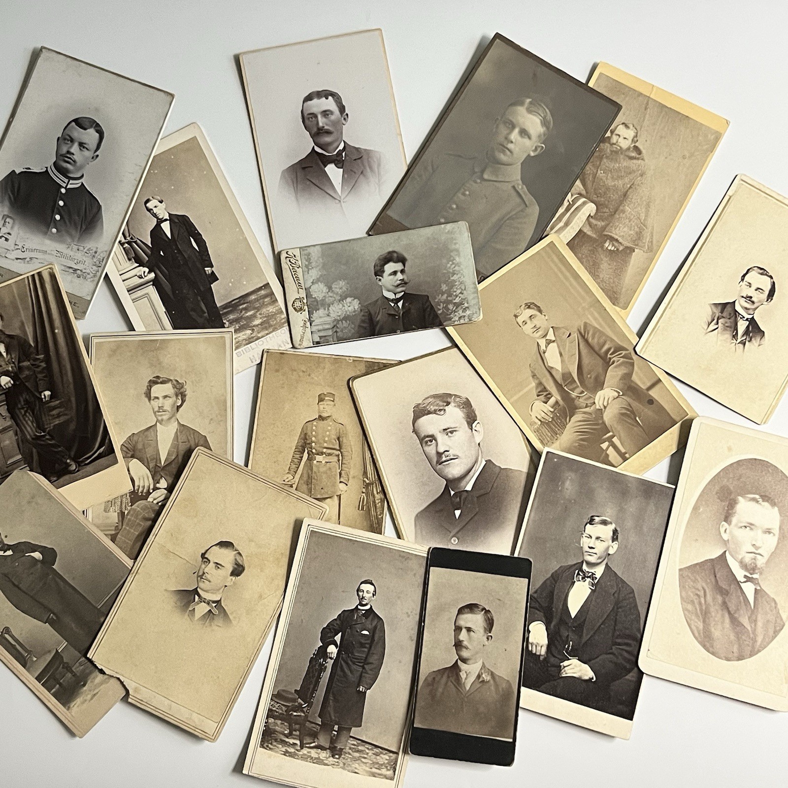 Antique Photograph CDV Lot Of 18 Dapper Handsome Men Variety Antique Photograph CDV Lot Of 18 Dapper Handsome Men Variety
