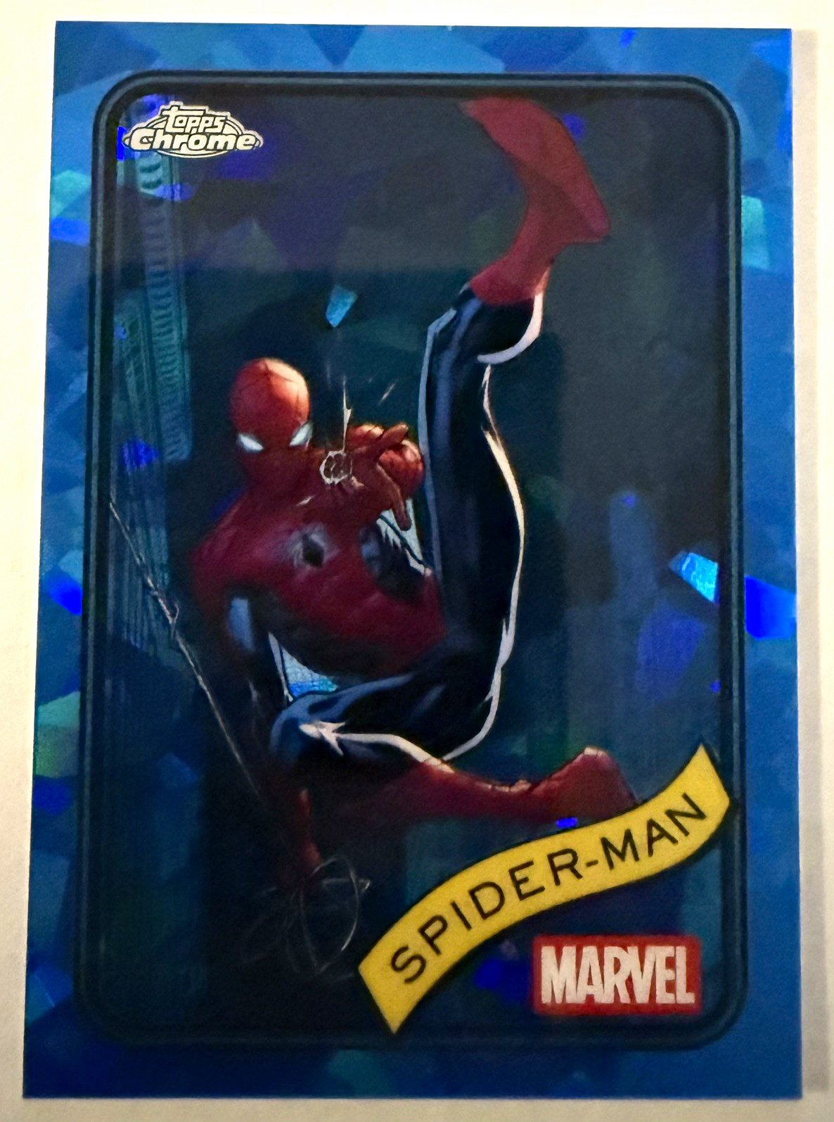 2025 Topps Chrome Sapphire Marvel #101 Spider-Man Comics