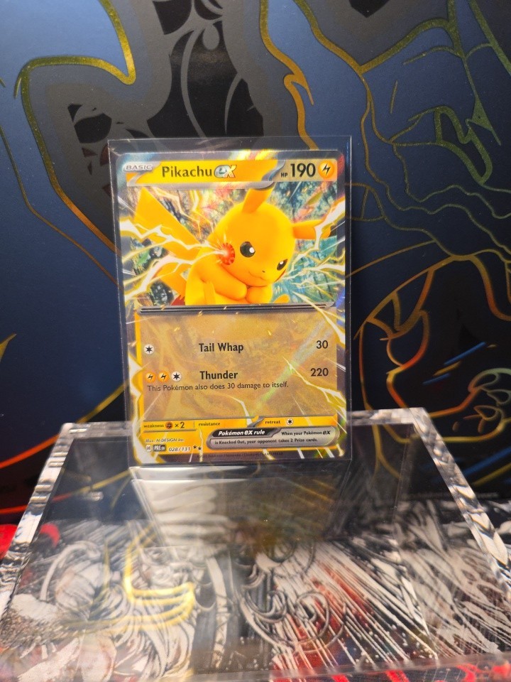 Pokemon PIKACHU EX 028/131 - S&V PRISMATIC EVOLUTIONS RARE HOLO ENGLISH - NM/MT Pokemon PIKACHU EX 028/131 - S&V PRISMATIC EVOLUTIONS RARE HOLO ENGLISH - NM/MT