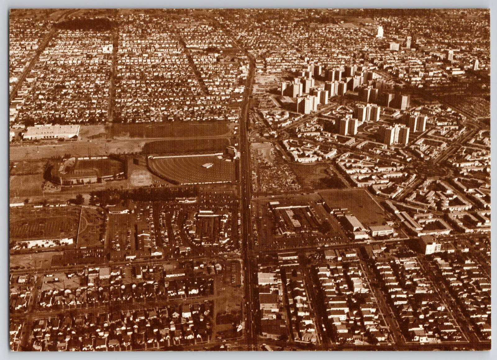 Defunct Gilmore Stadium Hollywood Stars Baseball Drive-In Theater XL postcard Defunct Gilmore Stadium Hollywood Stars Baseball Drive-In Theater XL postcard