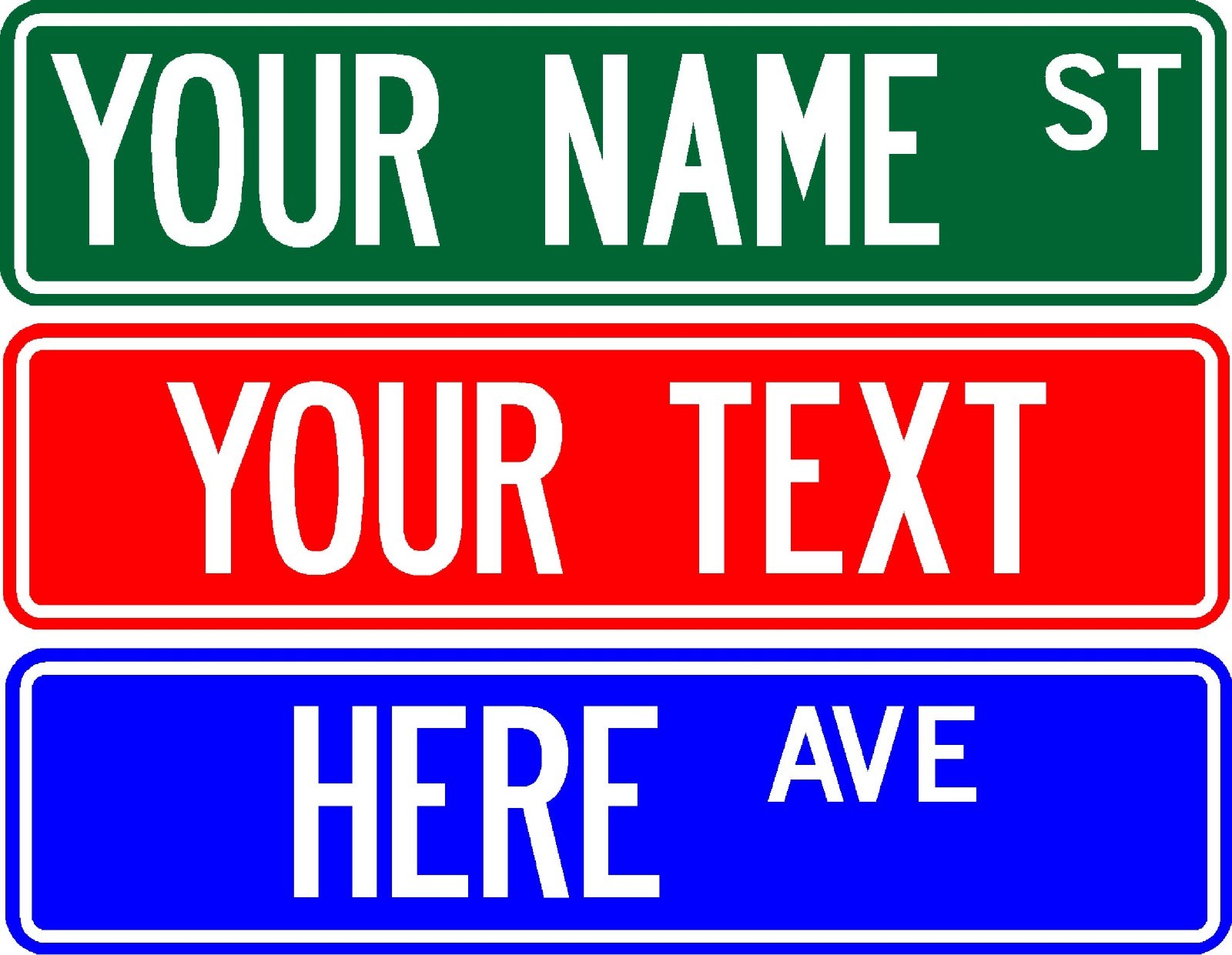 PERSONALIZED CUSTOM STREET SIGN, 6"X24" MAKE YOUR OWN SIGN - 