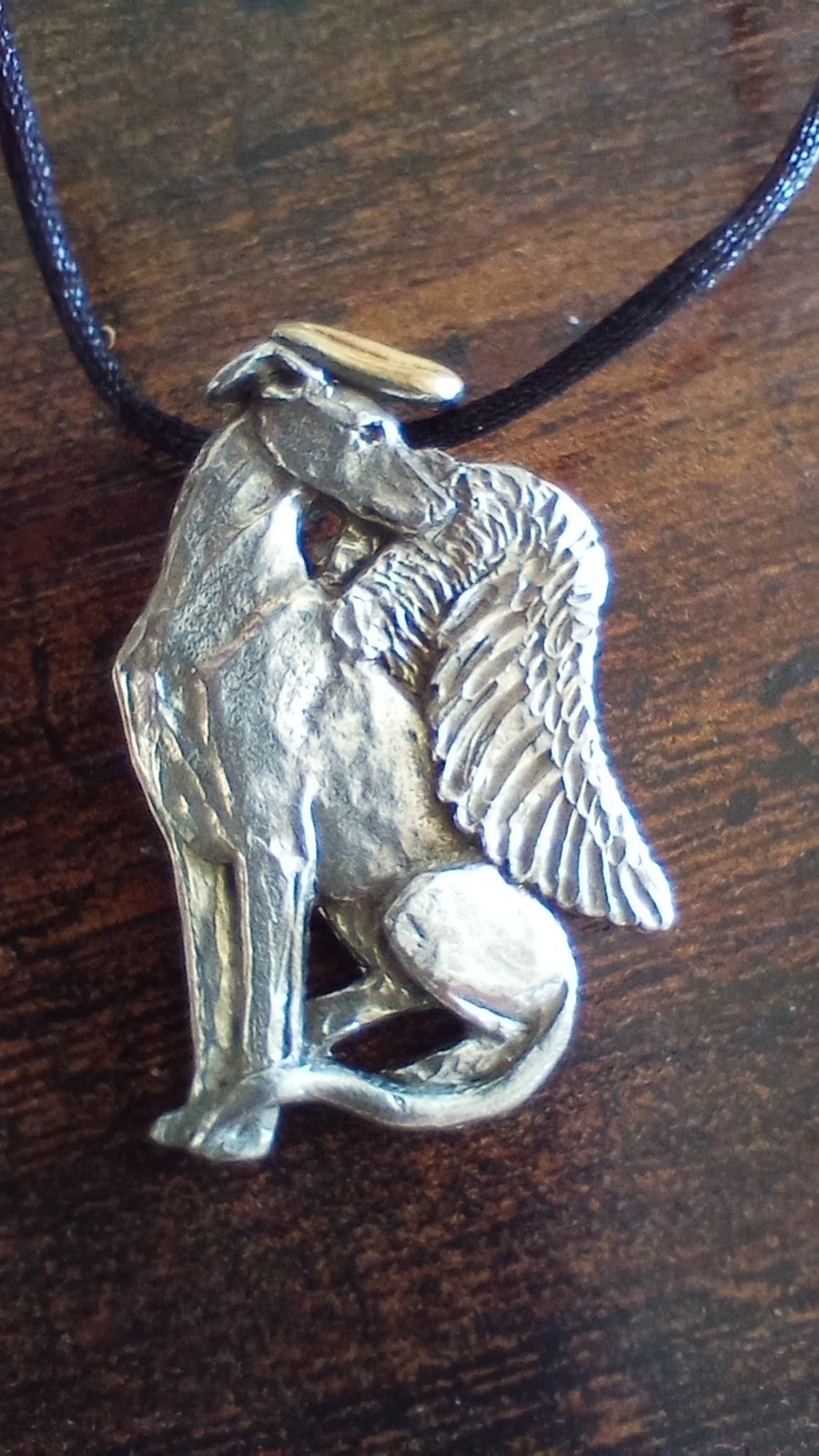 GREYHOUND whippet Angel necklace #11L Pewter dog Jewelry by Cindy A. Conter GREYHOUND whippet Angel necklace #11L Pewter dog Jewelry by Cindy A. Conter