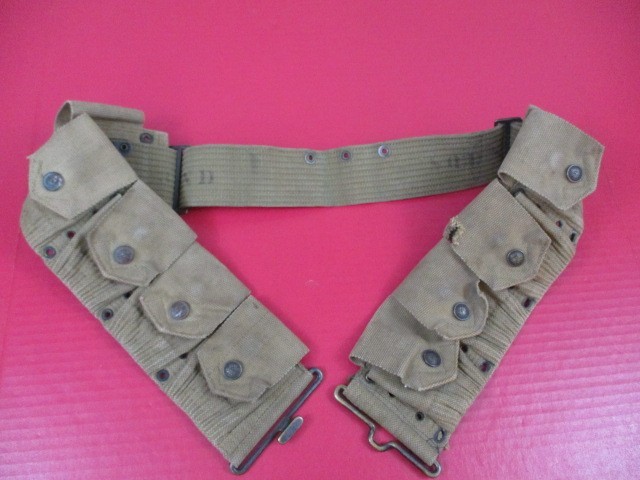 WWI US Army M1914 Cartridge Belt w/Eagle Snaps - Mills 1916 - Springfield Rifle WWI US Army M1914 Cartridge Belt w/Eagle Snaps - Mills 1916 - Springfield Rifle