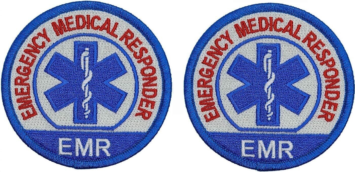 EMR Emergency Medical Responder EMT EMS Medic PATCH  | 2PC HOOK BACKING  3\