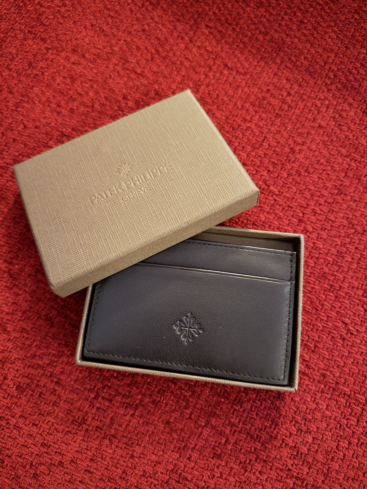 Patek Philippe Calatrava Black Calfskin Cardholder Card Wallet - AD VIP Gift Patek Philippe Calatrava Black Calfskin Cardholder Card Wallet - AD VIP Gift