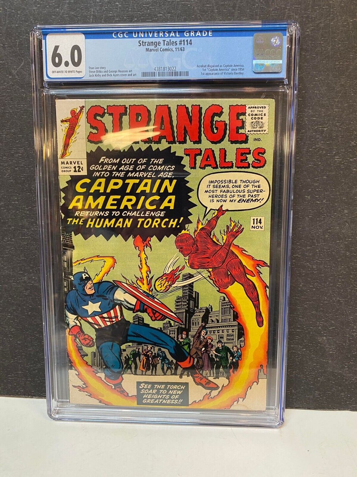 Strange Tales 114 cgc 6.0 1st Silver age Captain America since 1954