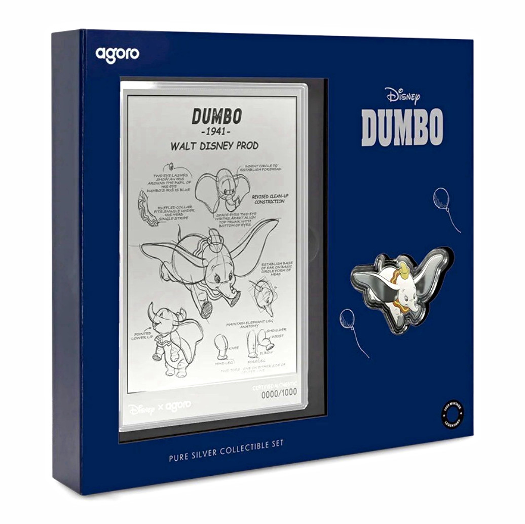 Agoro Disney Dumbo Pure Silver Collectors Set 2026 3/4oz coin + 5g foil 368/1000