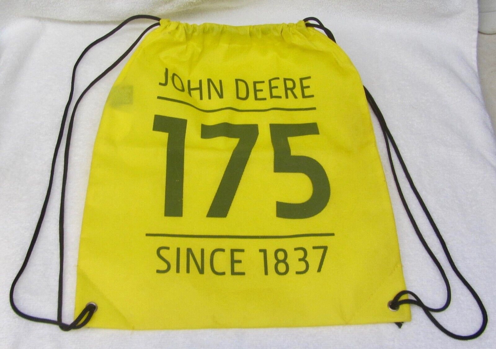 John Deere Tractor 175 Years BACKPACK Cloth School Bag Banner Vtg Farm FREE S/H