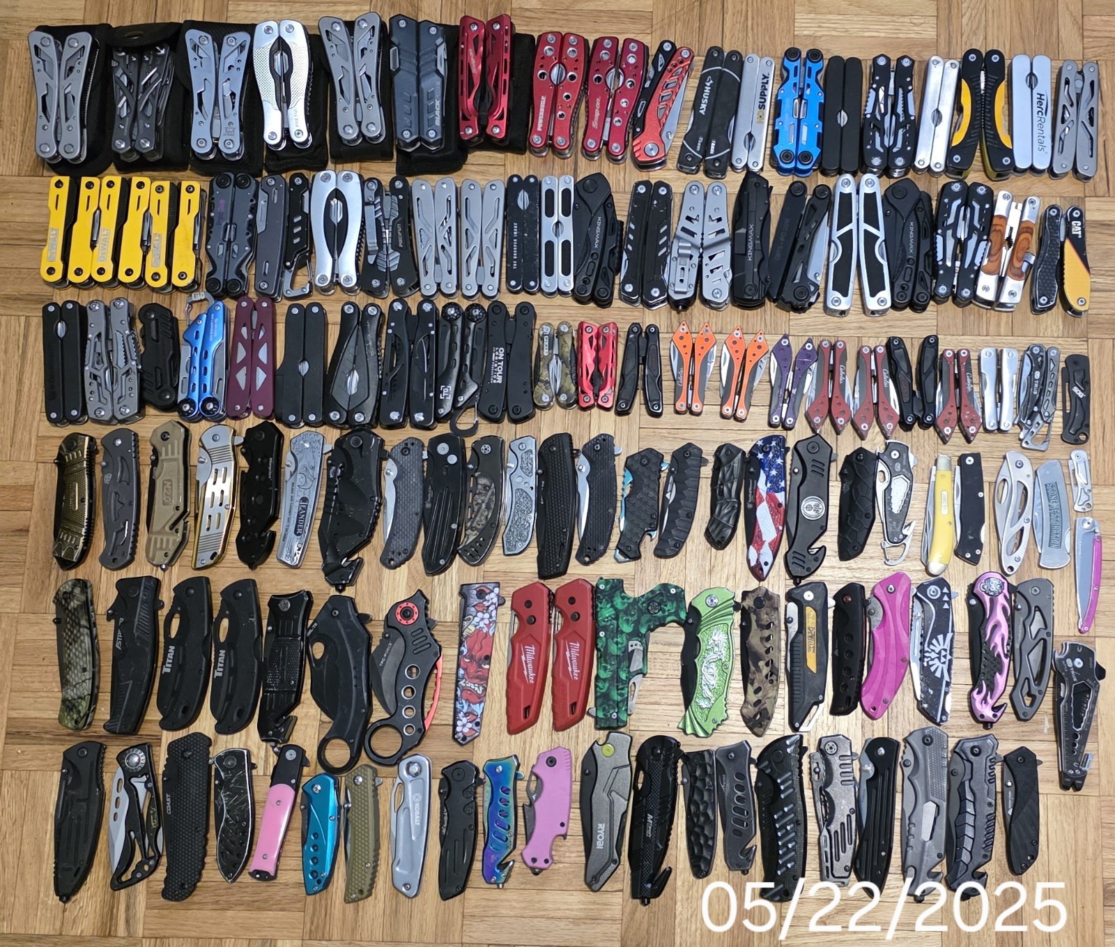 2 Pound Lot Of TSA Confiscated Multitool Folding Tactical Camping Knives 2# 2lbs