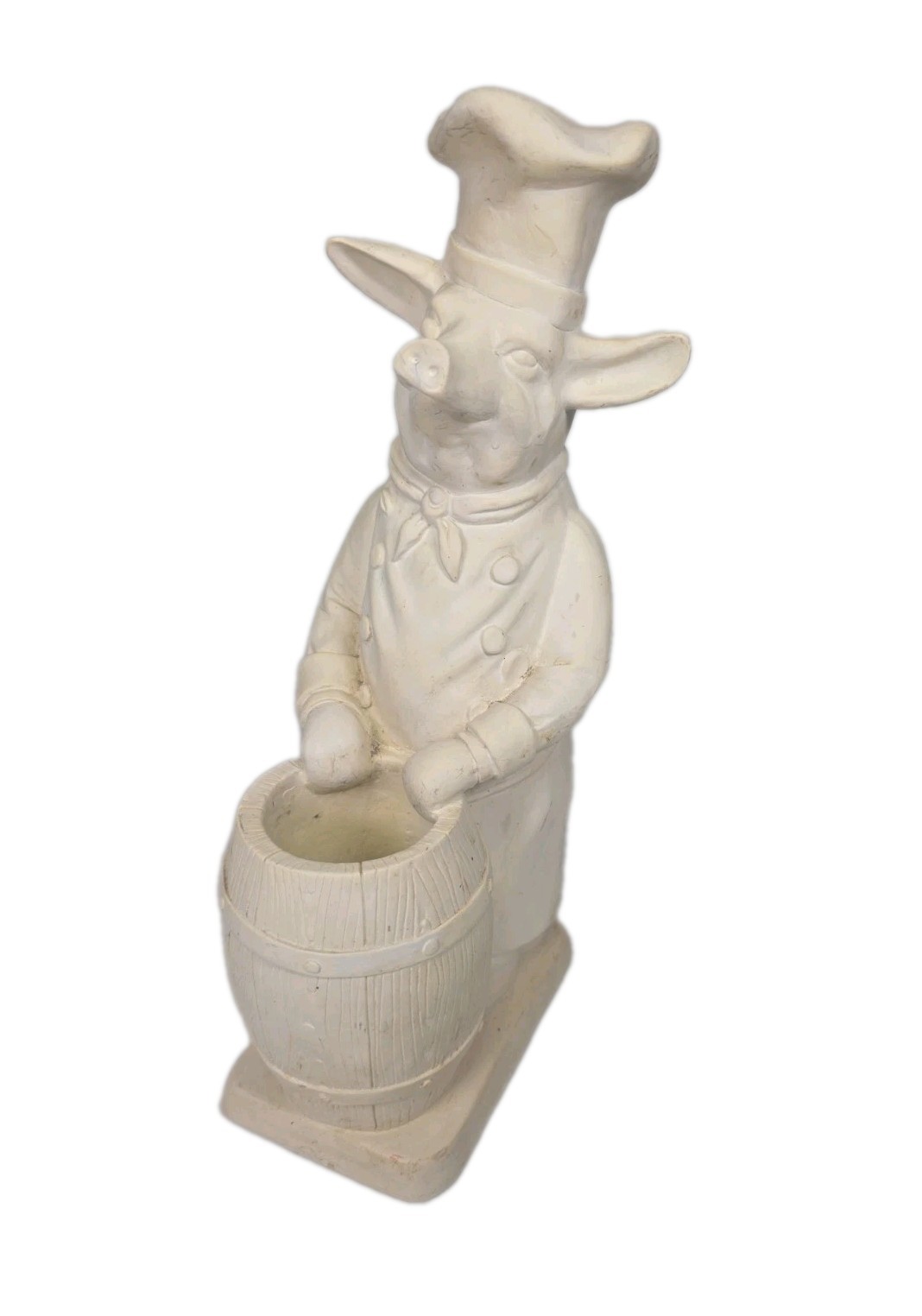 Vintage 1997 Fleur De Lis Pig Chef Utensil Holder Country Kitchen 49" Tall Vintage 1997 Fleur De Lis Pig Chef Utensil Holder Country Kitchen 49" Tall