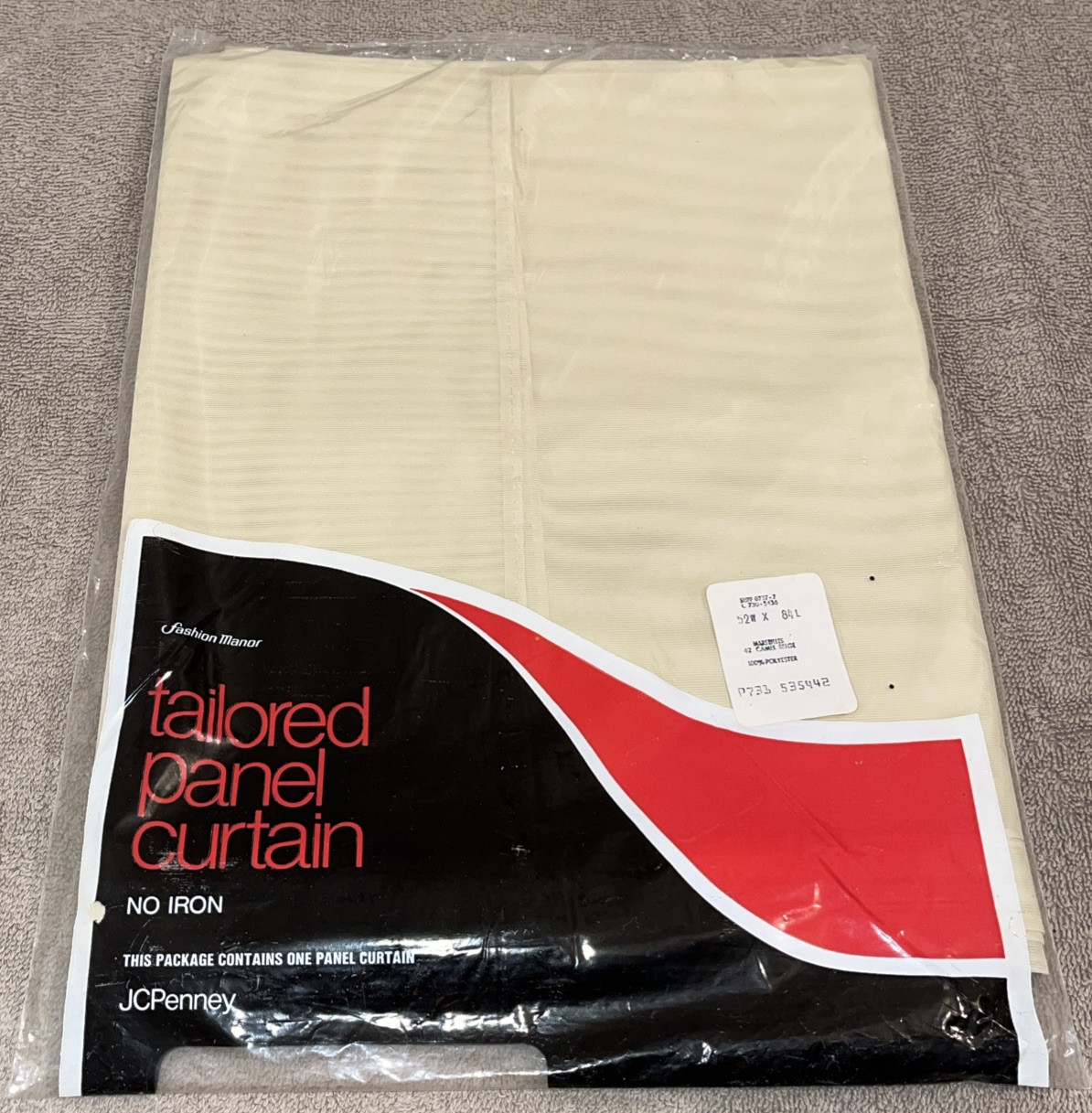 NOS JC Penney Fashion Manor Tailored Panel Curtains No Iron Camel Beige 52x84” NOS JC Penney Fashion Manor Tailored Panel Curtains No Iron Camel Beige 52x84”