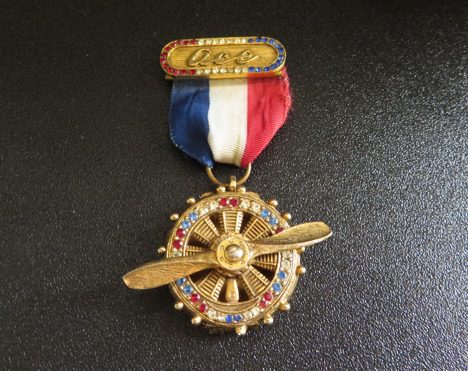 Vintage 1960's Corday Ace Perfume Fragrance Medal Pin Brooch Fame Vintage 1960's Corday Ace Perfume Fragrance Medal Pin Brooch Fame