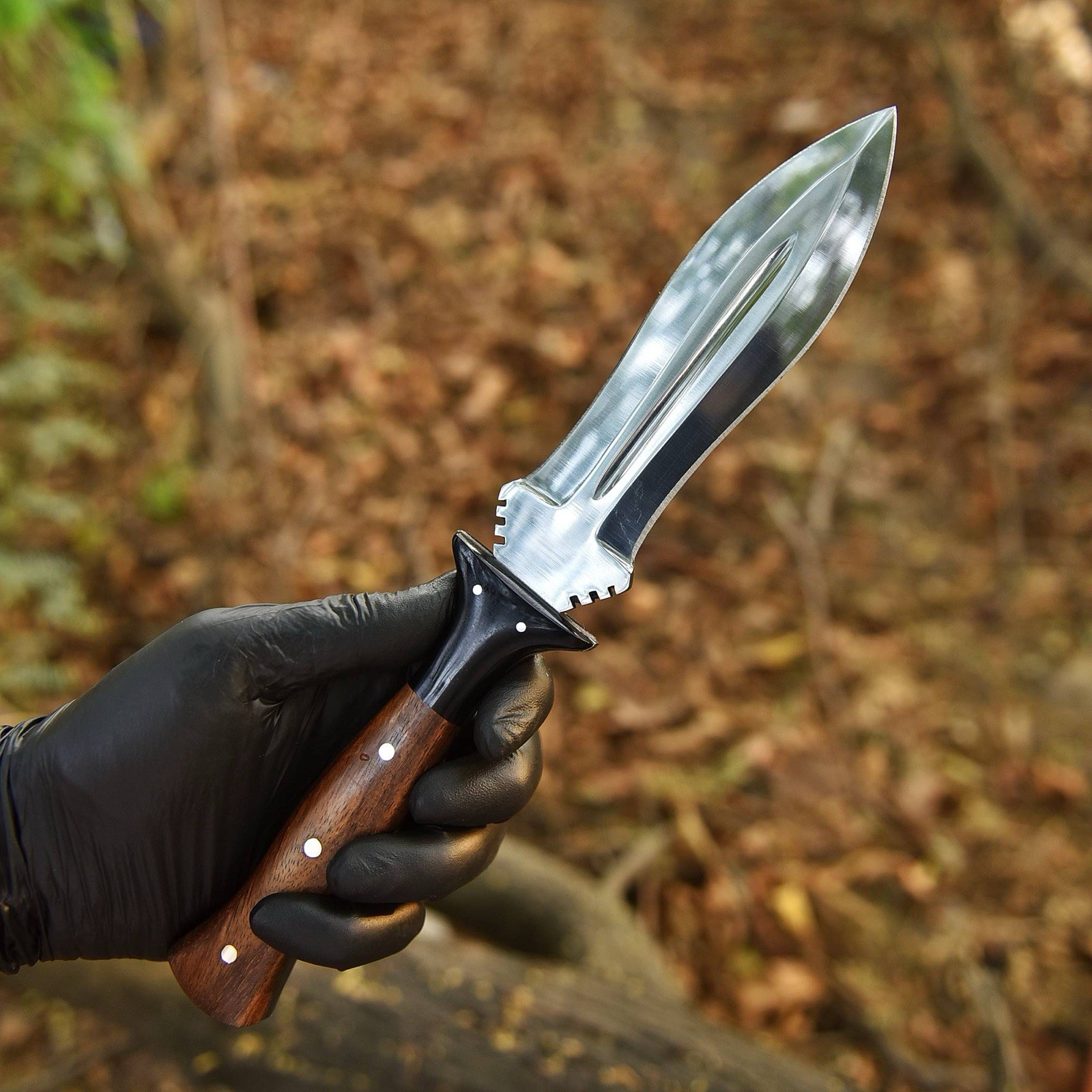 Handmade German Germany WW2 Dutch Knife Double Edge Dagger Blade Handmade German Germany WW2 Dutch Knife Double Edge Dagger Blade