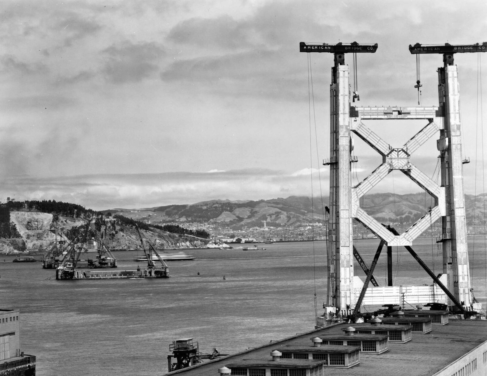 1934 SF-Oakland Bay Bridge Under Construction, CA Old Photo 8.5\