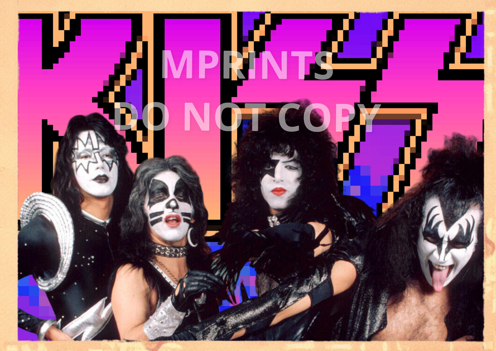 Kiss Band Art Card Limited /9 MPRINTS Signed By Artist