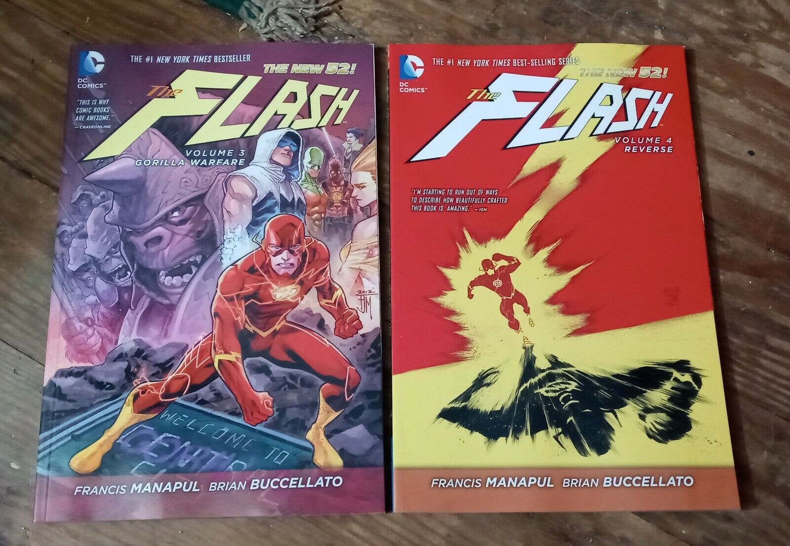 The Flash New 52 Lot vol  3 & 4  Tpb  HC DC comics lot