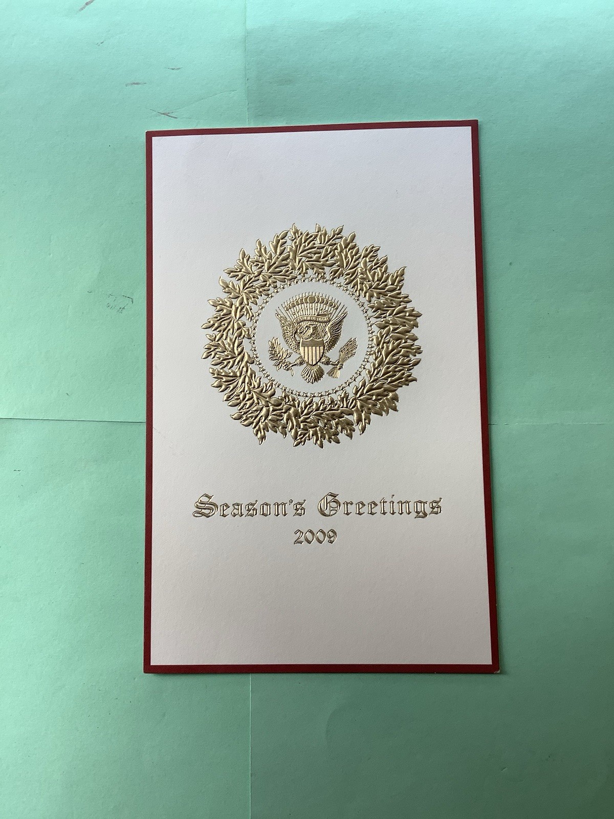 Rare 2009 President Barack Obama White House Christmas Card Rare 2009 President Barack Obama White House Christmas Card