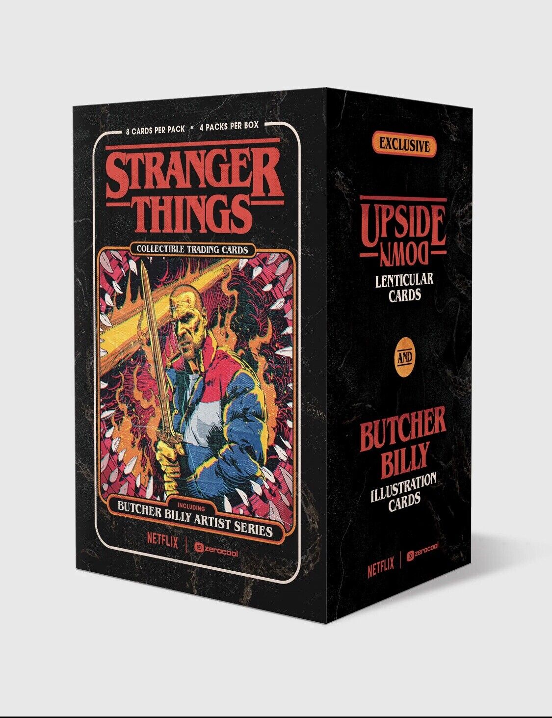 Stranger Things x Zerocool Trading Cards Blaster Box Butcher Billy Artist Series