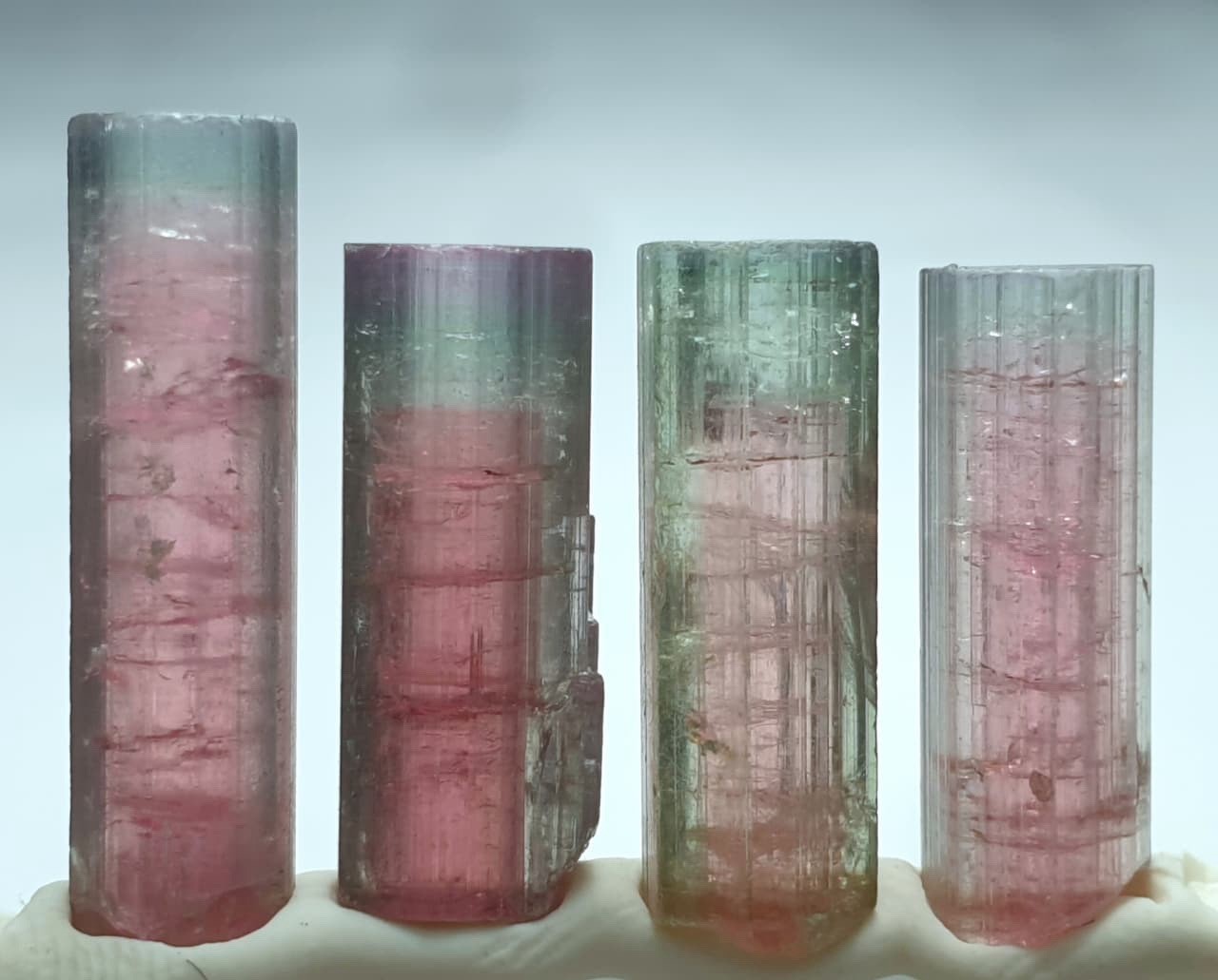 Tri Colour Jewelery Size Tourmaline Crystals -29 Carats