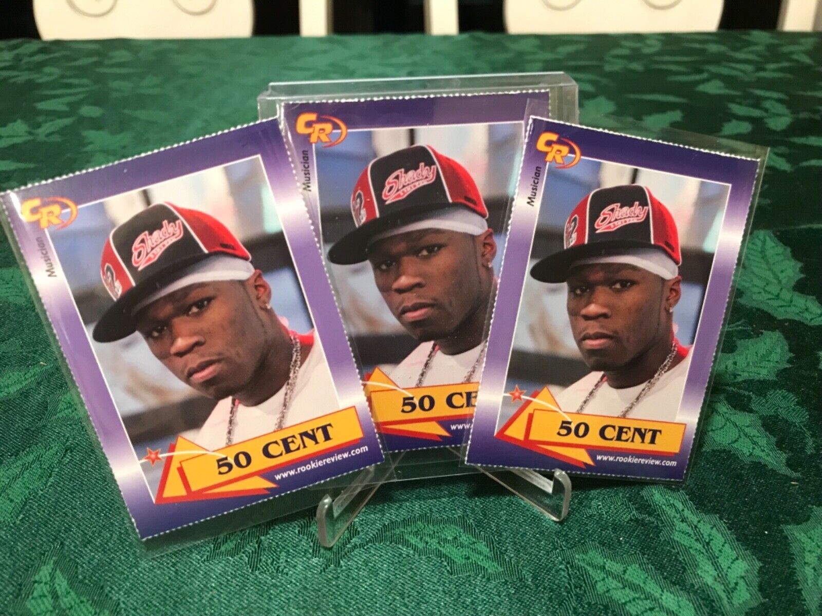 Three 50 Cent Cards ~ 2003 Celebrity Review Rookie Review 50 Cent #10