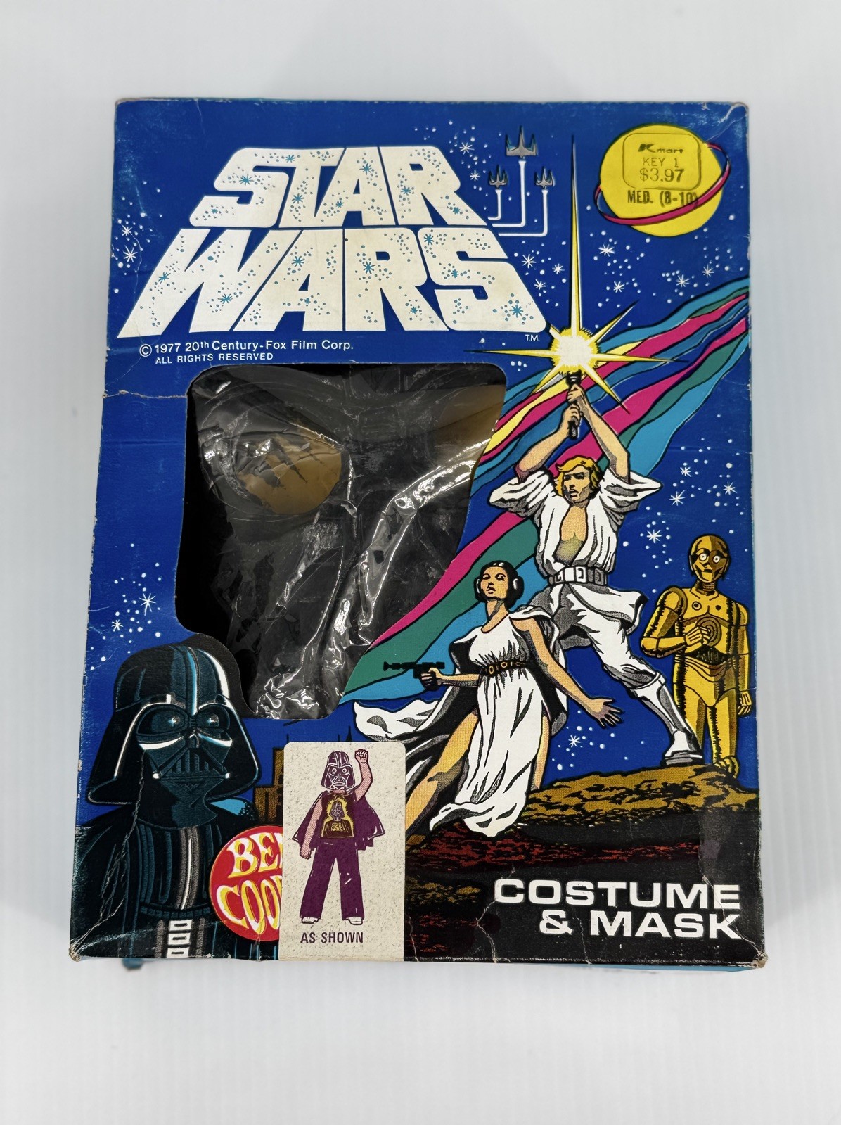 Star Wars Darth Vader Costume 1977 Ben Cooper Rare Box Variant Vintage Star Wars Darth Vader Costume 1977 Ben Cooper Rare Box Variant Vintage