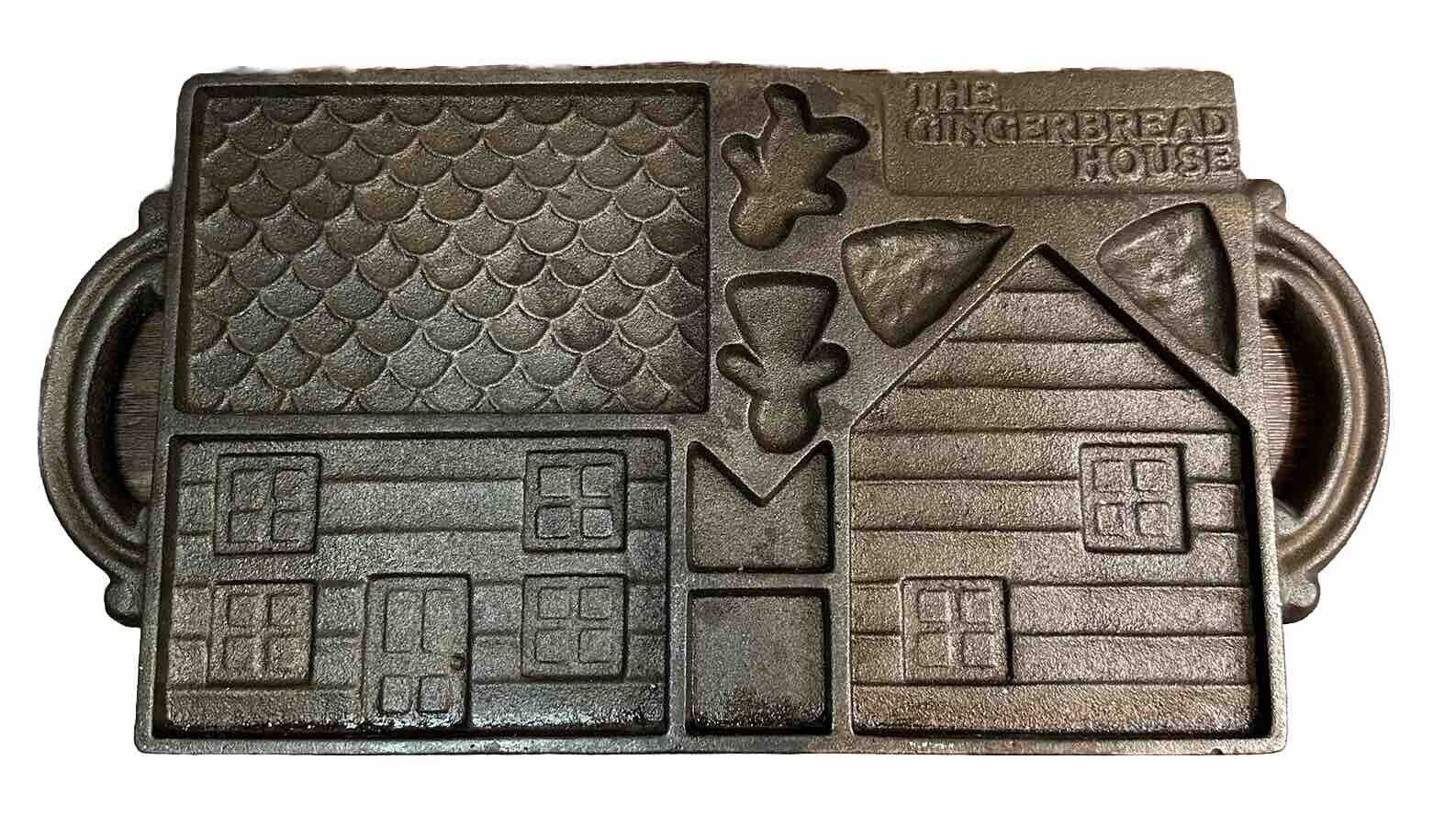 Vintage Cast Iron Mold The Gingerbread House 1985 John Wright Double Sided Flaws