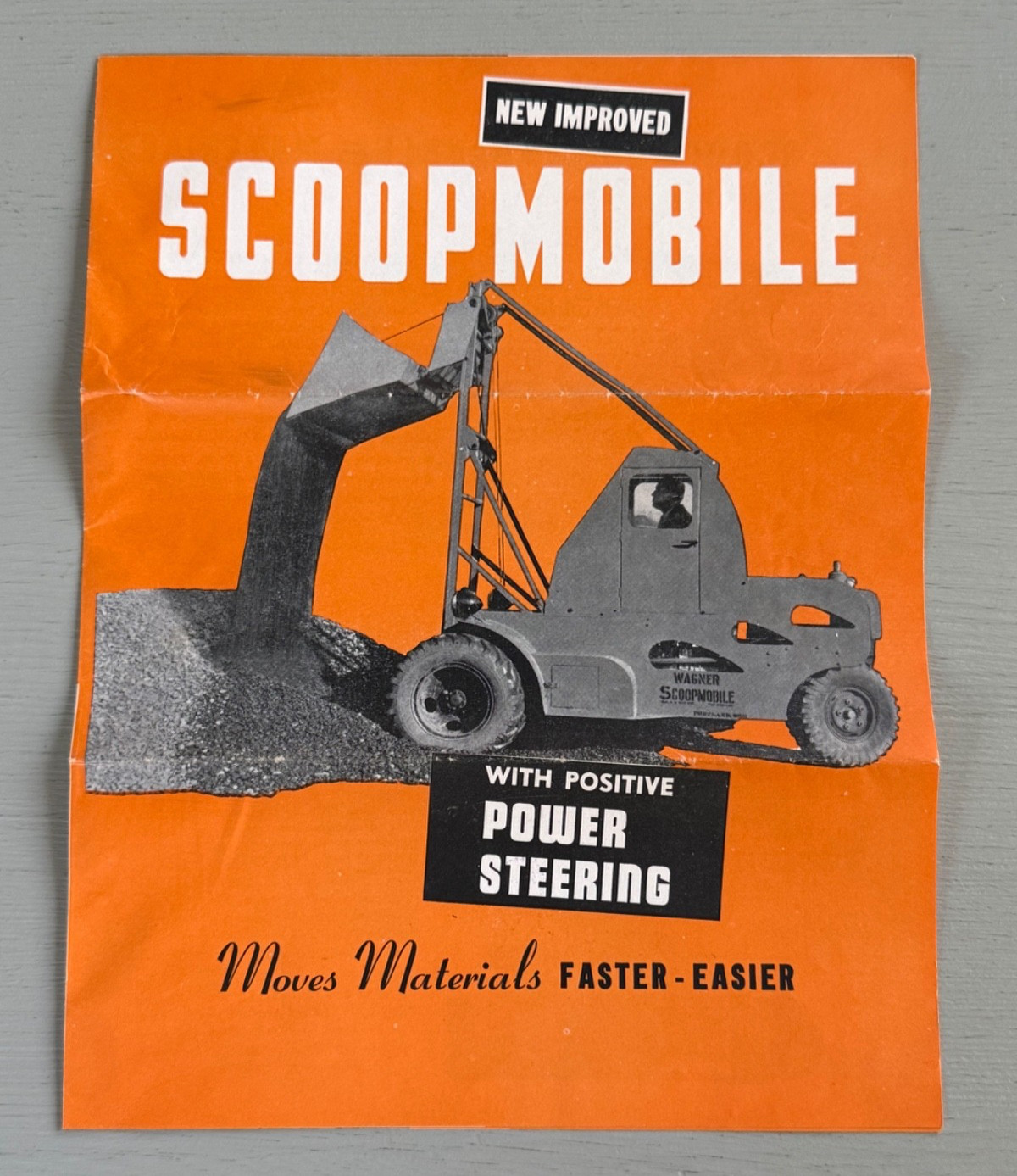 Vintage 1947 Wagner SCOOPMOBILE Loader Equipment Ad Brochure Mixermobile HTF Vintage 1947 Wagner SCOOPMOBILE Loader Equipment Ad Brochure Mixermobile HTF