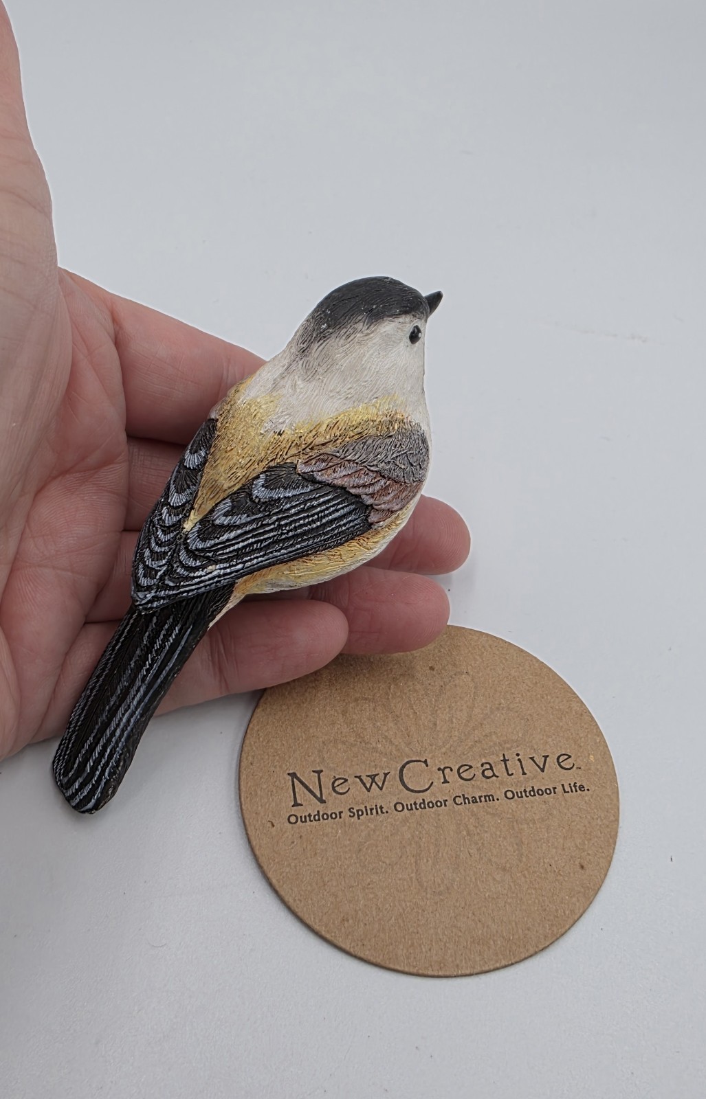 NEW 2006 New Creative Chickadee Bird ClipOn Christmas Ornament Brown Resin Bird NEW 2006 New Creative Chickadee Bird ClipOn Christmas Ornament Brown Resin Bird