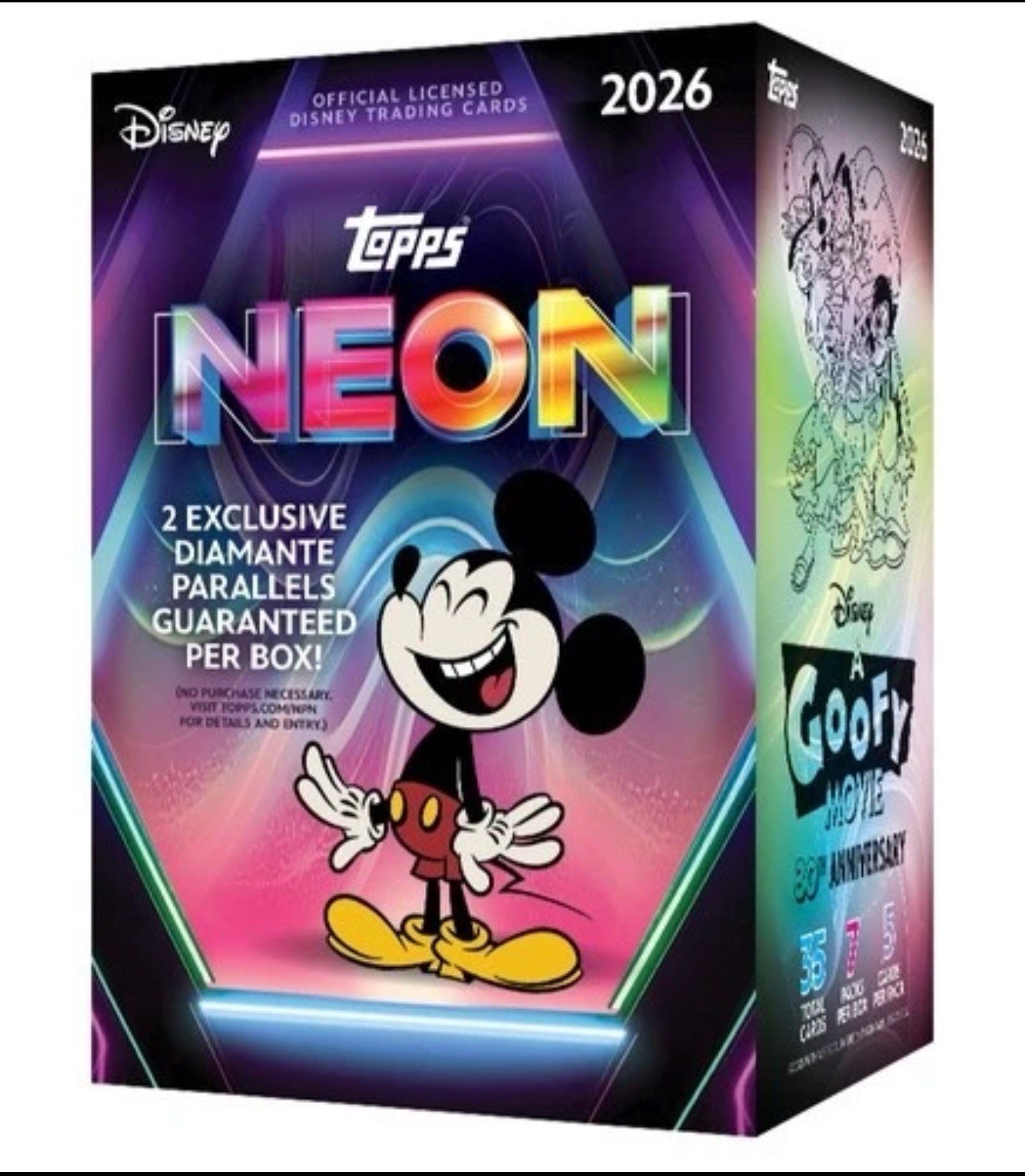 2026 TOPPS DISNEY NEON VALUE BLASTER BOX (35 Cards) QTY 2026 TOPPS DISNEY NEON VALUE BLASTER BOX (35 Cards) QTY