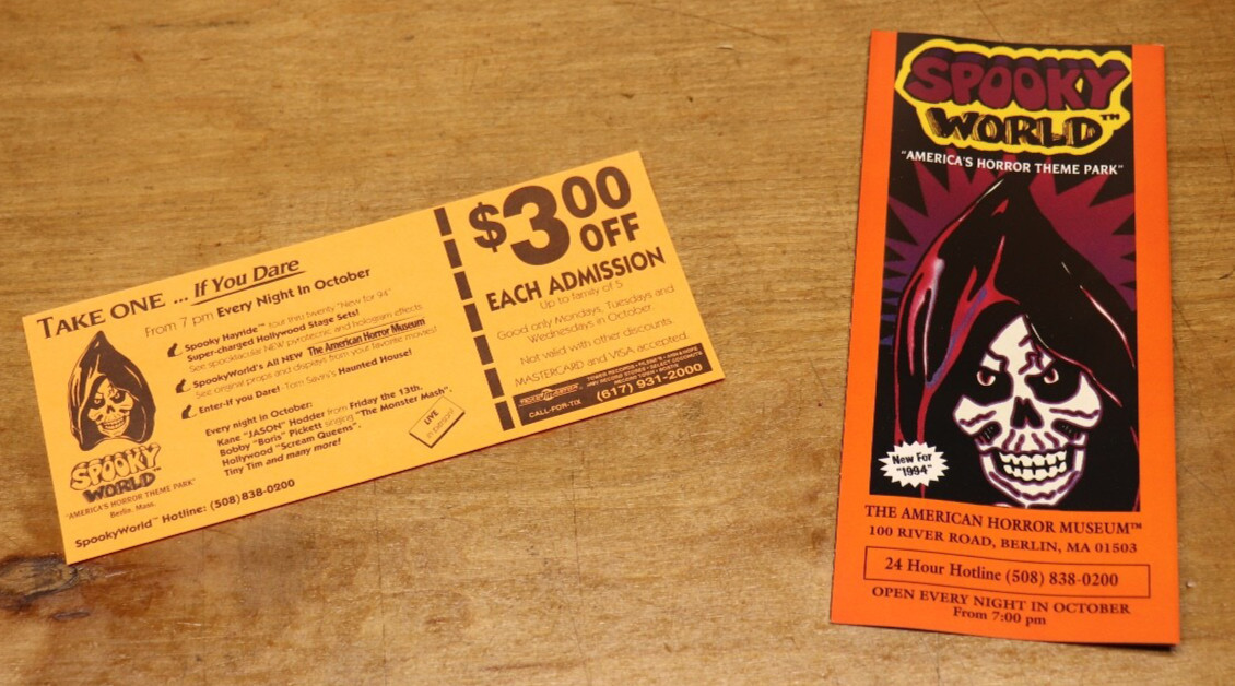 VINTAGE 1994 SPOOKY WORLD AMERICA'S HORROR THEME PARK HALLOWEEN KANE HODDER VINTAGE 1994 SPOOKY WORLD AMERICA'S HORROR THEME PARK HALLOWEEN KANE HODDER