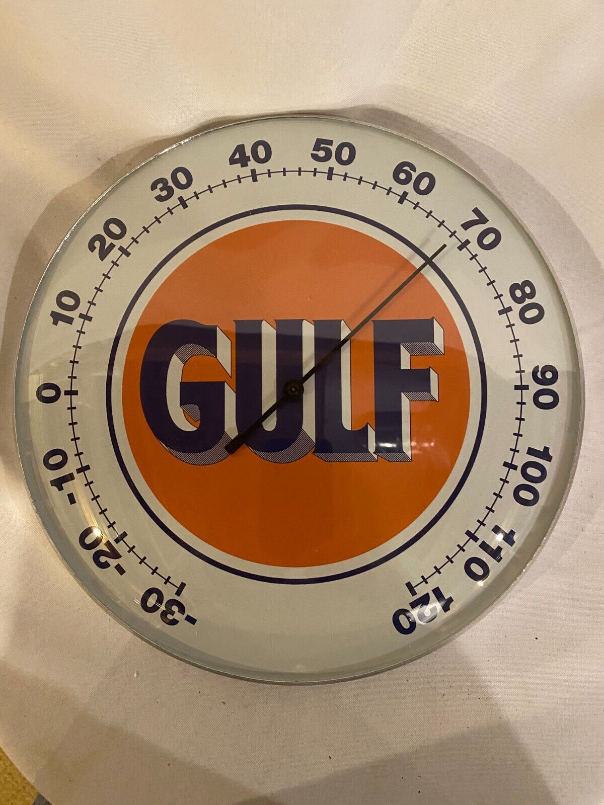 GULF Classic Gas and OIL Vintage style Round Thermometer 12\