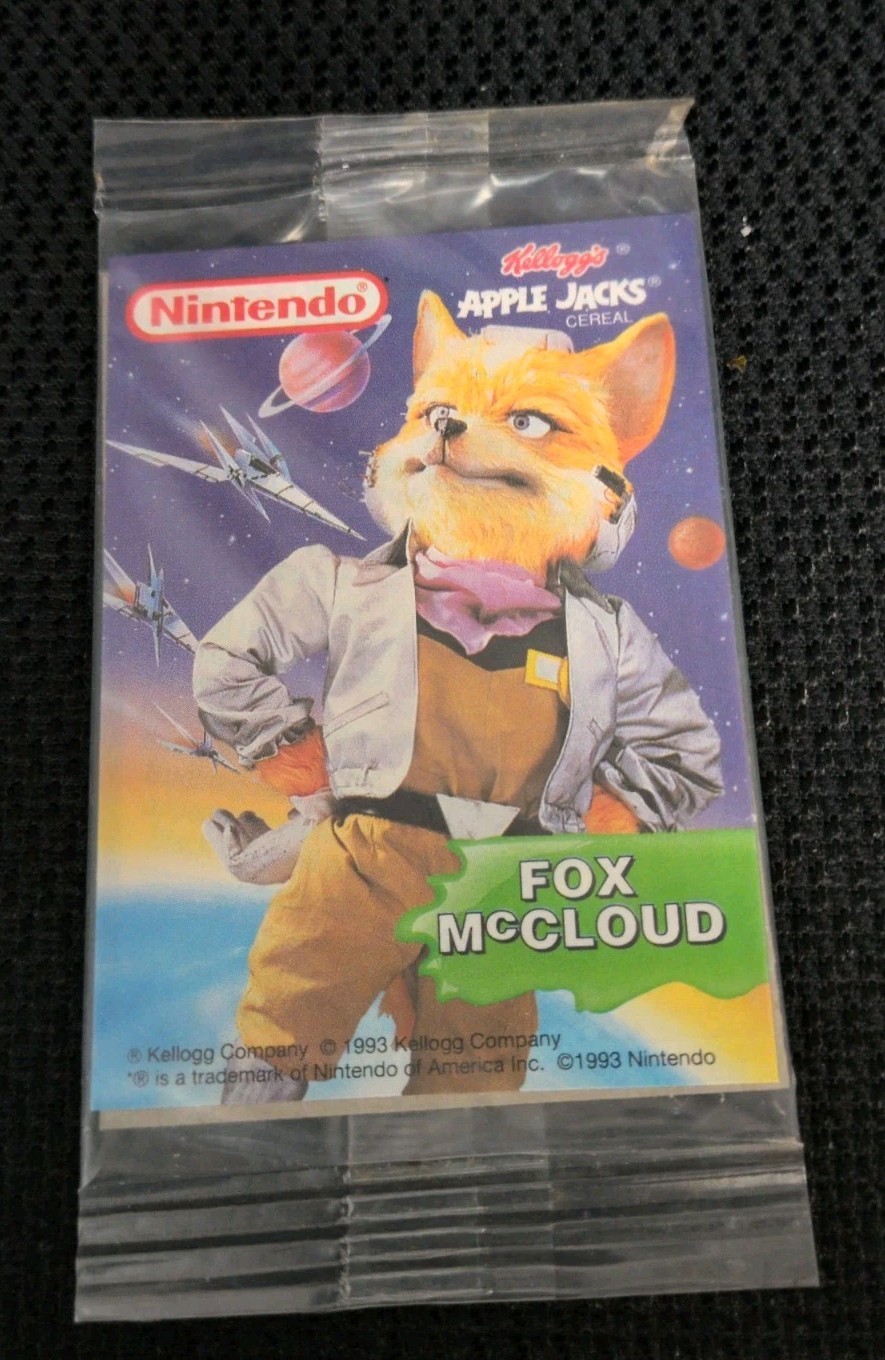 Kellogg's Apple Jacks Star Fox Fox McCloud Non-Sport Trading Card (1993) SEALED Kellogg's Apple Jacks Star Fox Fox McCloud Non-Sport Trading Card (1993) SEALED
