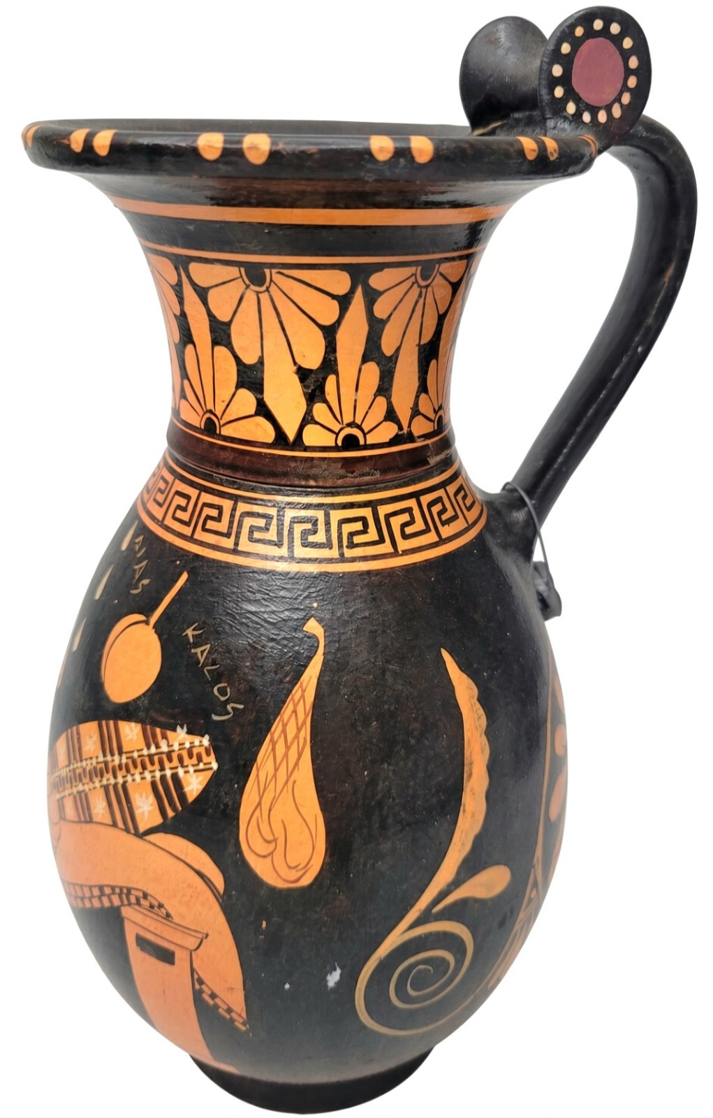 Greek Red Figure Amphora Vase Terracotta Pottery Classic Mythology Art