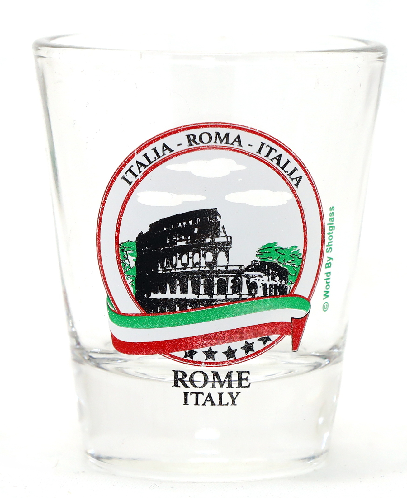 ROME ITALY COLOSSEUM SHOT GLASS SHOTGLASS ROME ITALY COLOSSEUM SHOT GLASS SHOTGLASS