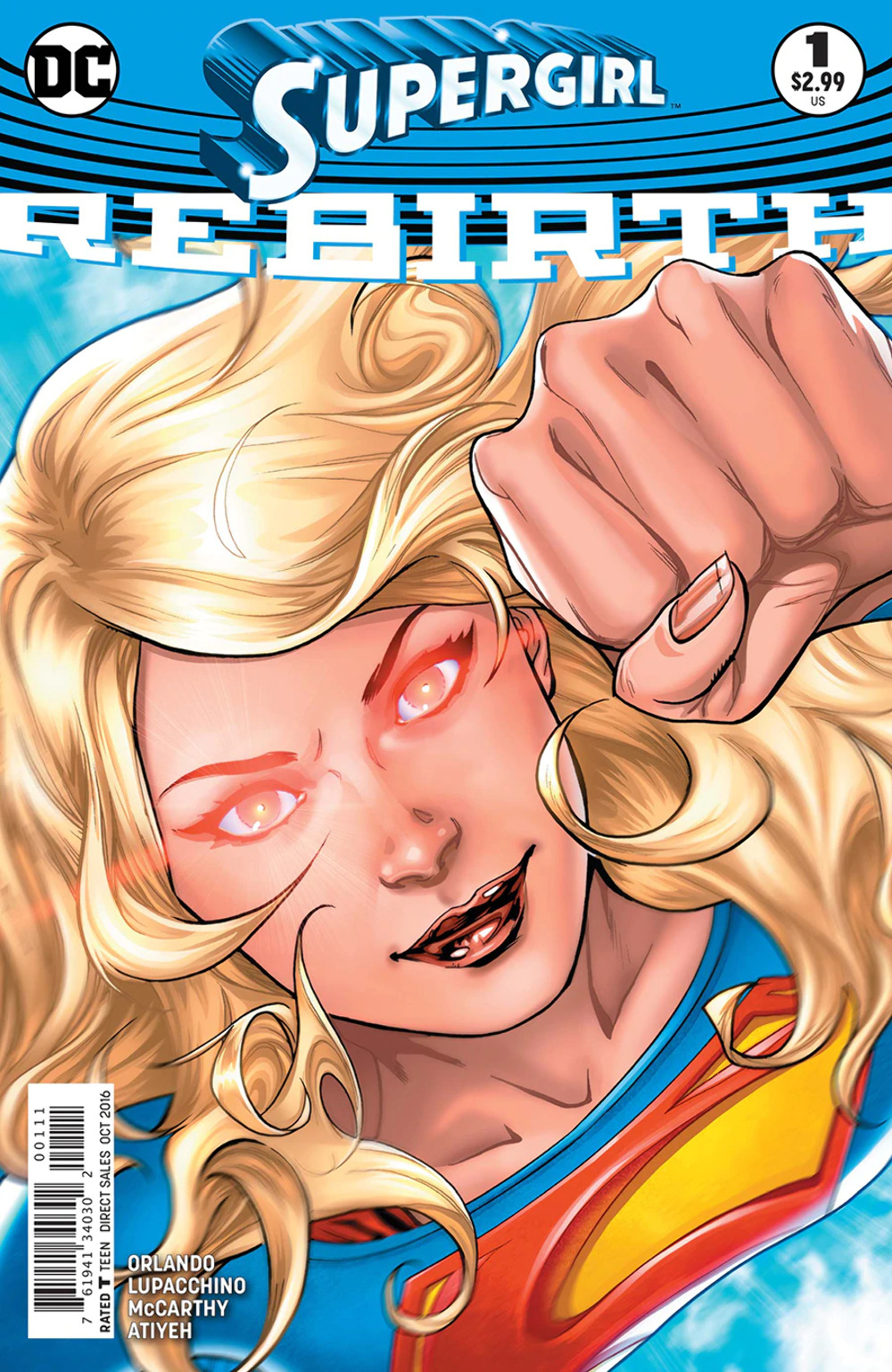 SUPERGIRL REBIRTH #1 DC Comics 2016 50 cents combined shipping