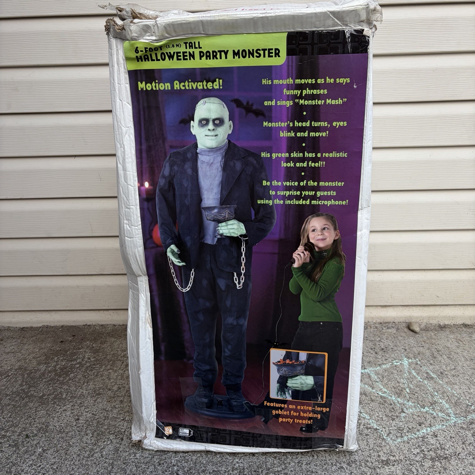 Gemmy Halloween Lifesize 6 Ft Tall Animated Party Monster Rare Motion Activated Gemmy Halloween Lifesize 6 Ft Tall Animated Party Monster Rare Motion Activated