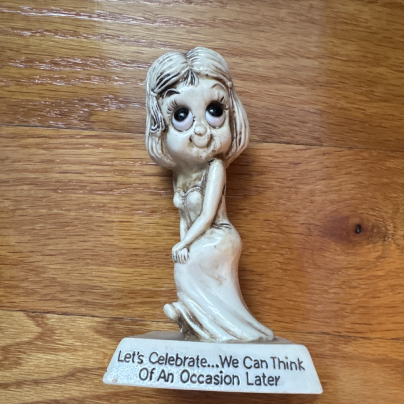 Russ Berrie 1976 Figurine Let's Celebrate We Can Think Of An Occasion Later Russ Berrie 1976 Figurine Let's Celebrate We Can Think Of An Occasion Later