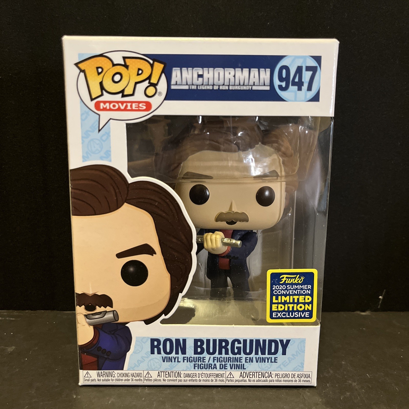 Funko Pop Vinyl Anchorman Ron Burgundy #947 2020 Con Exclusive Funko Pop Vinyl Anchorman Ron Burgundy #947 2020 Con Exclusive