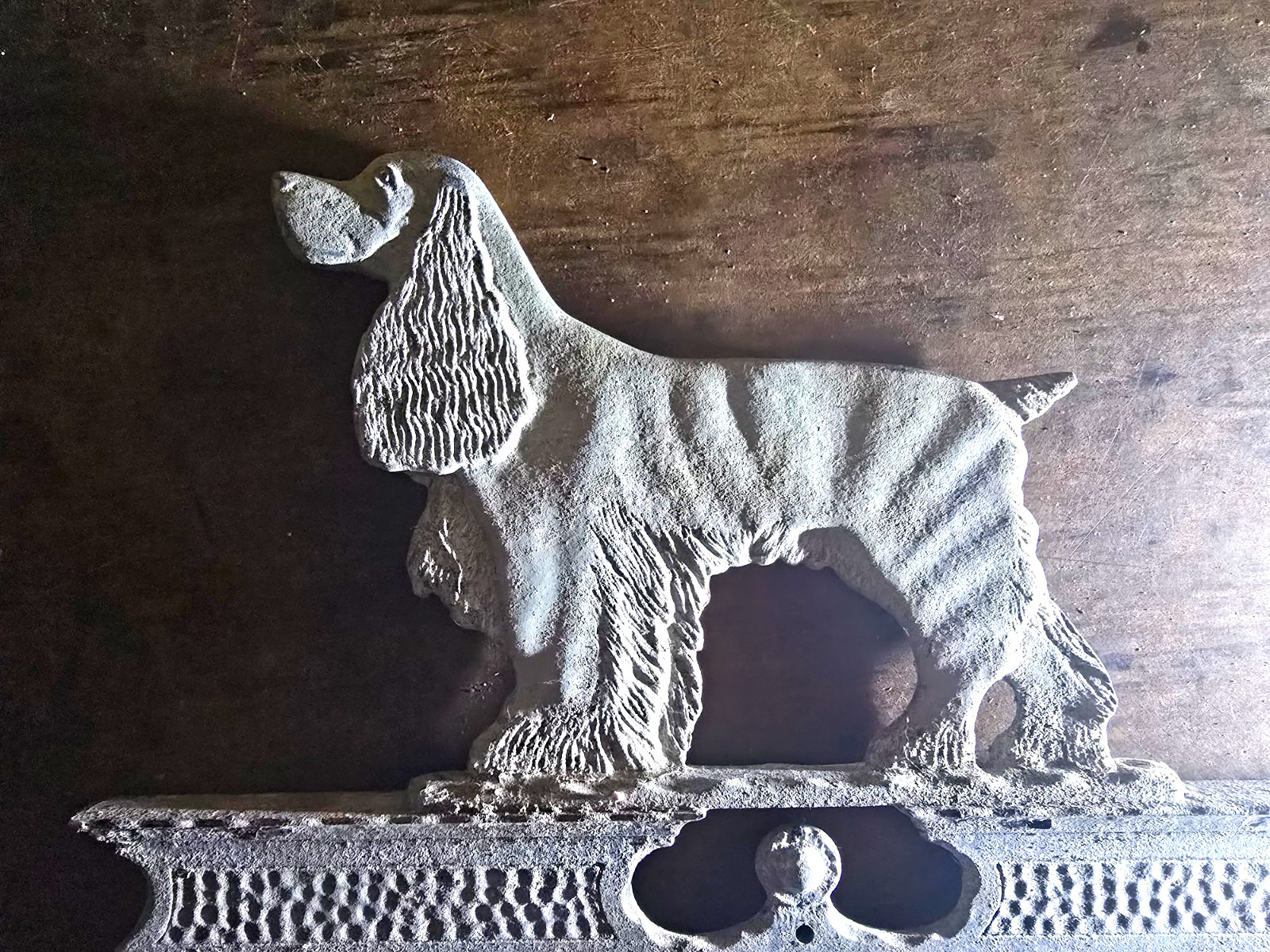 Vintage Aluminum Sand Cast Dog 15in Mail Box Plaque/Weathervane Vintage Aluminum Sand Cast Dog 15in Mail Box Plaque/Weathervane