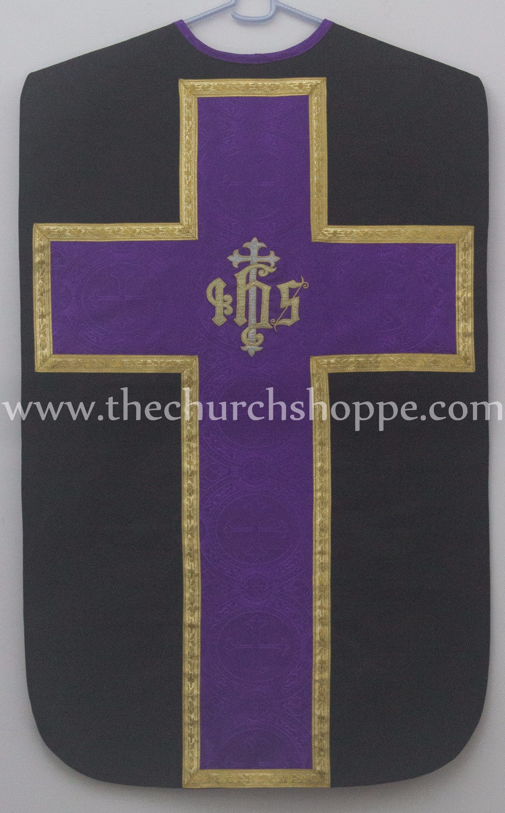 Black with violet Roman Chasuble Fiddleback Vestment and Mass set,Casulla Black with violet Roman Chasuble Fiddleback Vestment and Mass set,Casulla