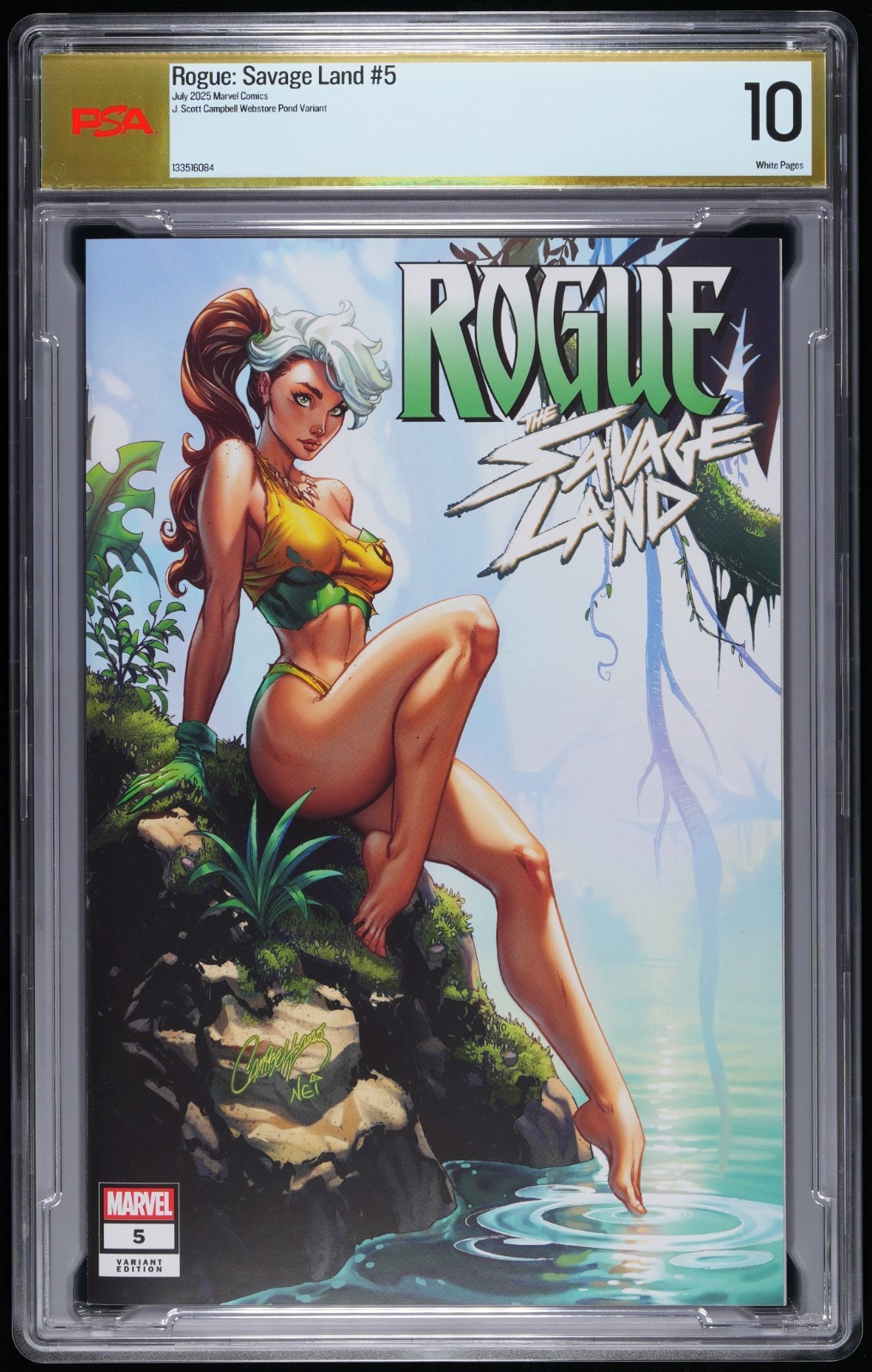 2025 Marvel Rogue: The Savage Land #5 J. Scott Campbell Pond Variant PSA 10