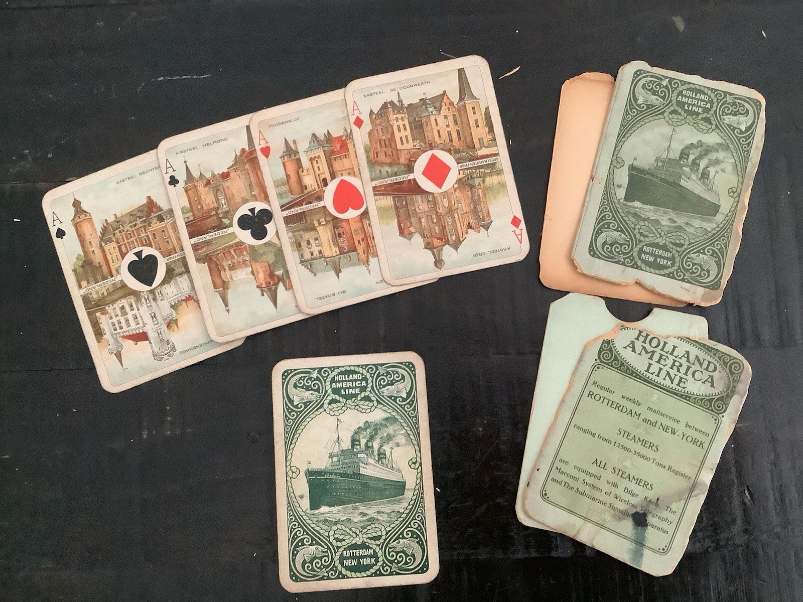 Vintage 1926 Holland America Line Playing Cards Deck Slide Case Fortuna Dutch Vintage 1926 Holland America Line Playing Cards Deck Slide Case Fortuna Dutch