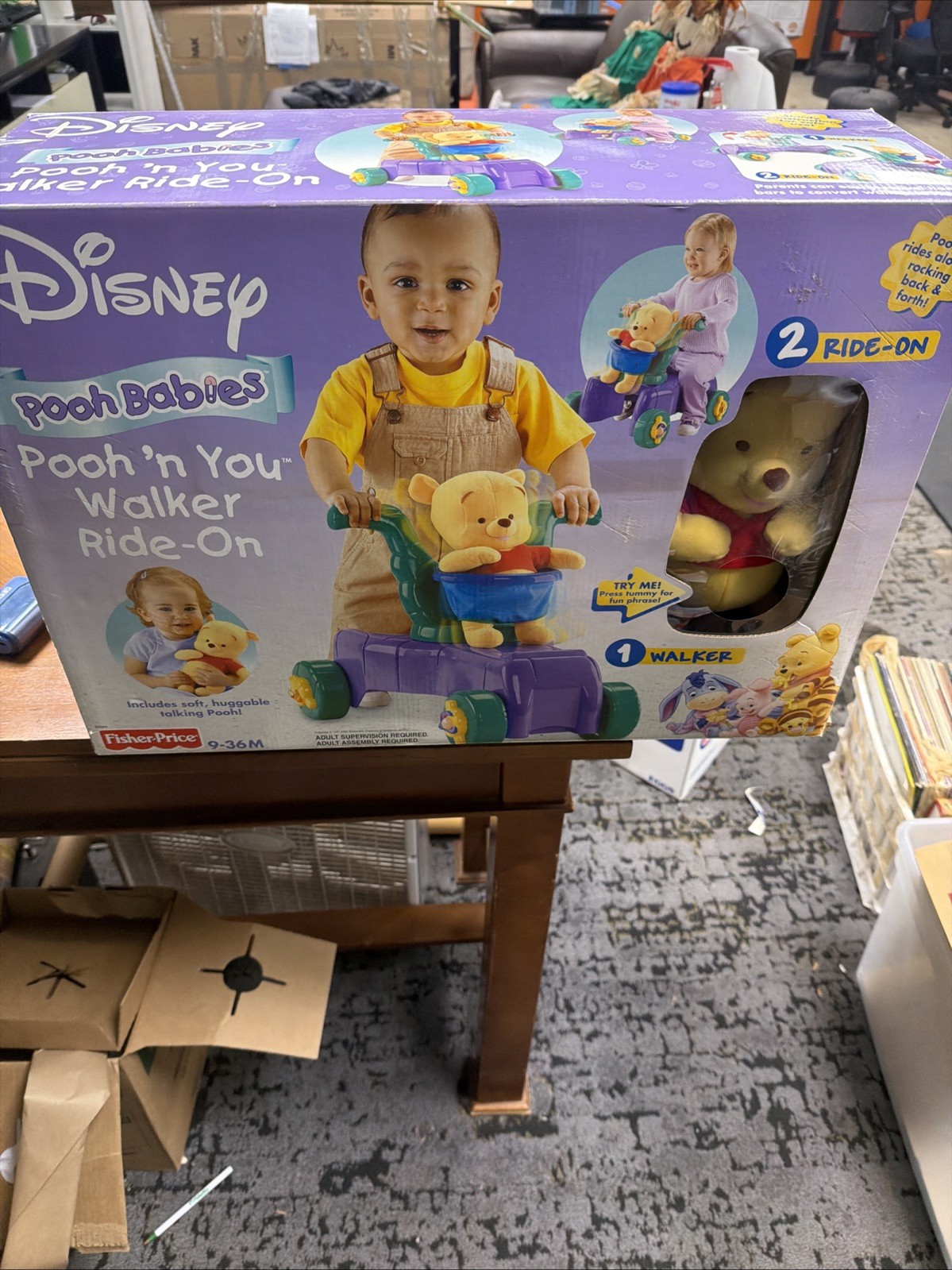 VINTAGE DISNEY POOH BABIES RIDE-ON WALKER FISHER PRICE NEW IN BOX NIB 2004 B9044 VINTAGE DISNEY POOH BABIES RIDE-ON WALKER FISHER PRICE NEW IN BOX NIB 2004 B9044