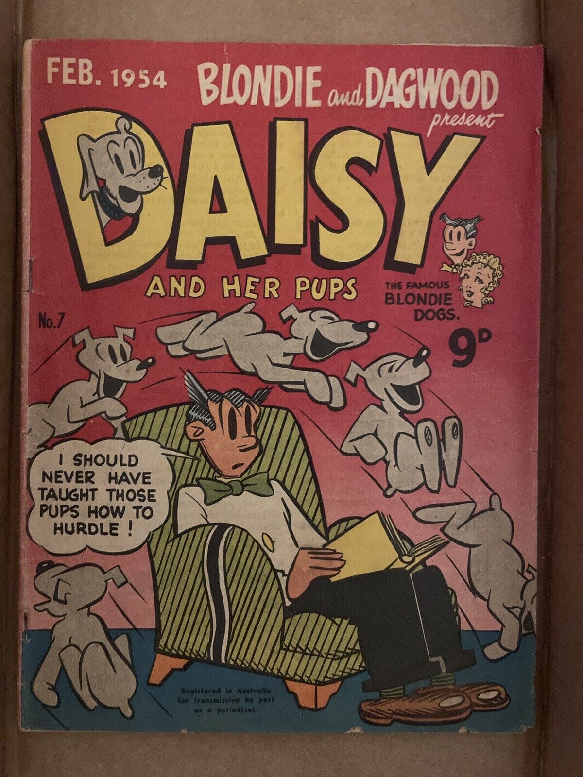 Blondie and Dagwood present Daisy #7 (1954) Australian #9 pence Ed. Very HTF