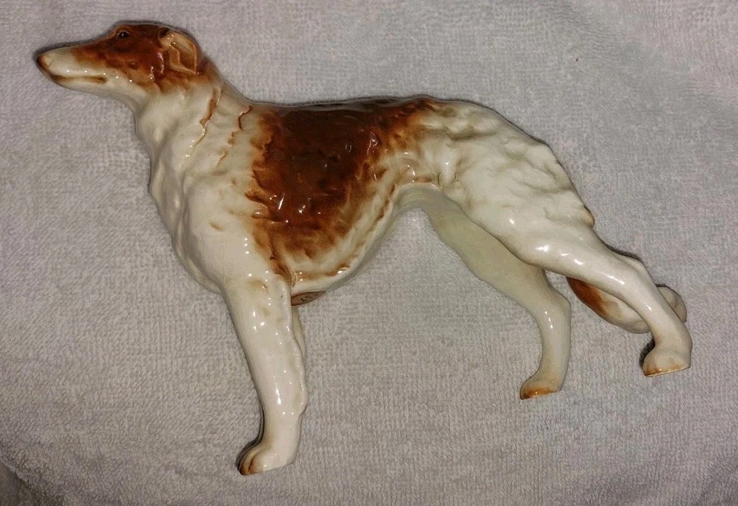 Porcelain Hunting Dog Borzoi Dog Japan Vintage MCM Porcelain Hunting Dog Borzoi Dog Japan Vintage MCM