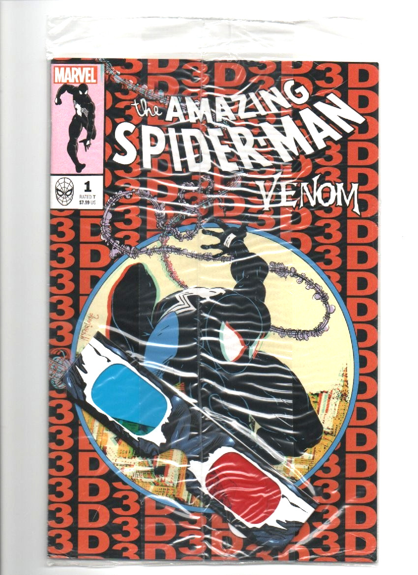 AMAZING SPIDER-MAN/VENOM 3D #1 / 300 NM NEW SEALED POLYBAG TODD McFARLANE VENOM AMAZING SPIDER-MAN/VENOM 3D #1 / 300 NM NEW SEALED POLYBAG TODD McFARLANE VENOM