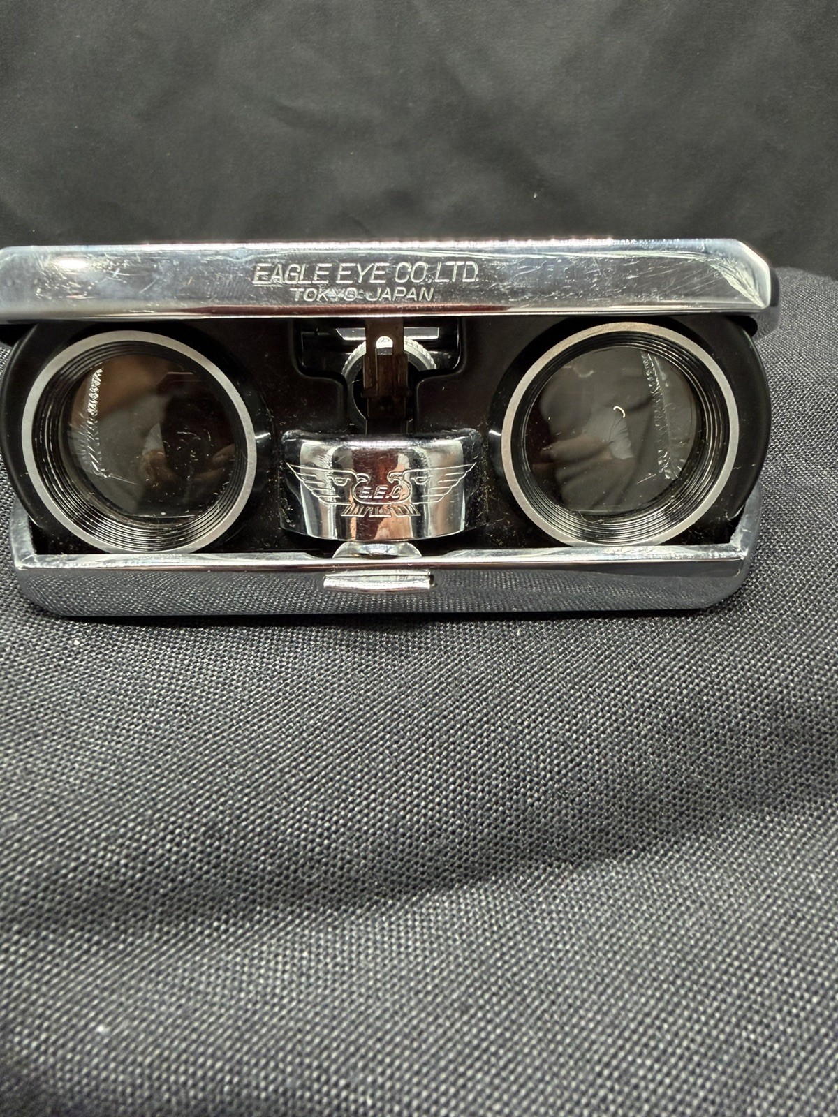 Vintage Antique Eagle Eye Co. Blue Opera Glasses Binoculars Tokyo Japan