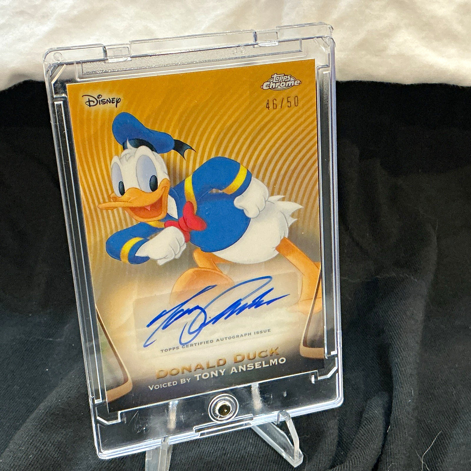 2025 Topps Disney Chrome Donald Duck Tony Anselmo Auto AA-TAN 46/50 2025 Topps Disney Chrome Donald Duck Tony Anselmo Auto AA-TAN 46/50