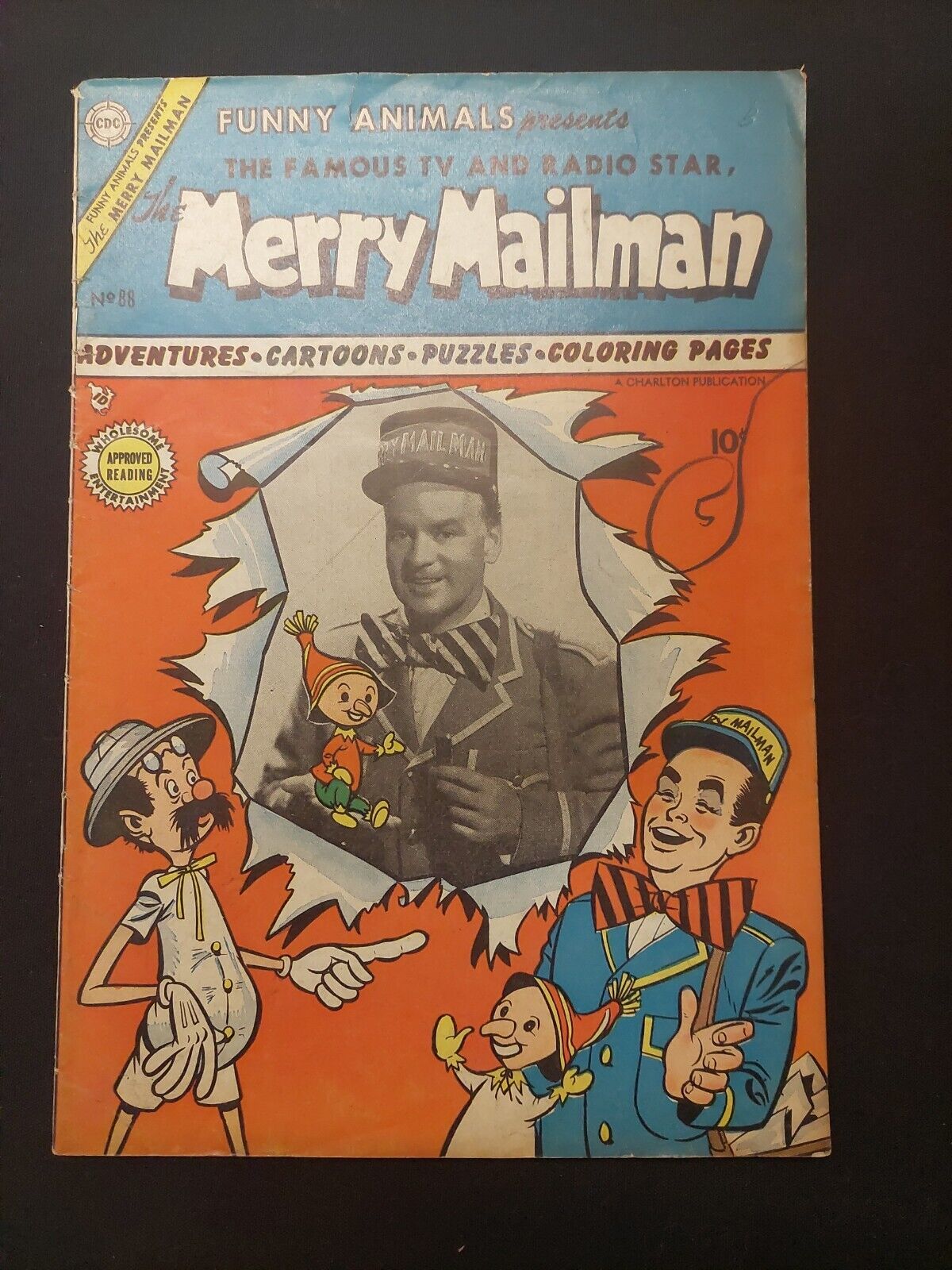 Funny Animals  Presents  The Merry Mailman #88   Charlton Comics  1955    (F393)