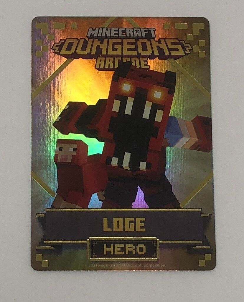 Minecraft Dungeons Arcade Series 3 (#104 Hero: Loge) FOIL Card